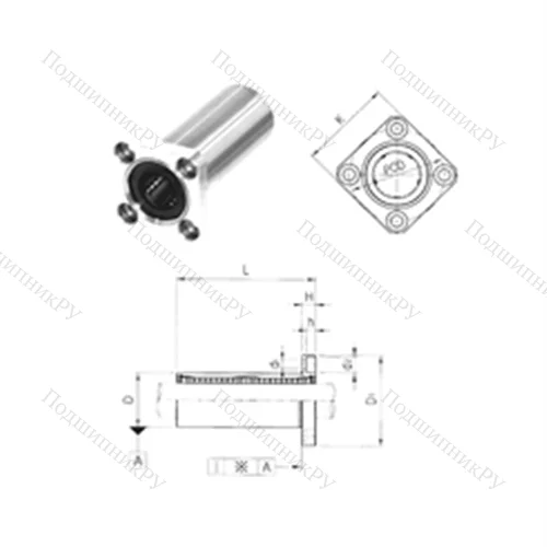 Подшипник шариковый линейный LMK 60L