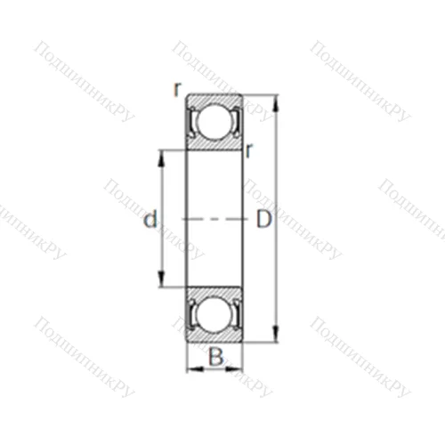 Подшипник шариковый радиальный W 6306-2RS