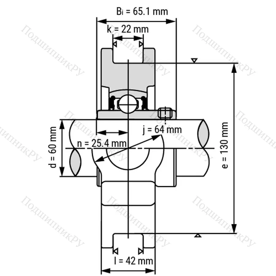 Подшипниковый узел UCT 212 - Вал: 60 мм