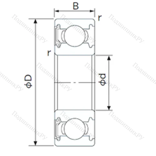 Подшипник шариковый радиальный 6313NSE