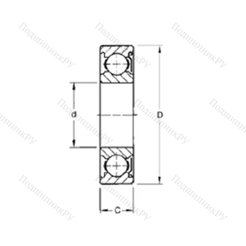 Подшипник шариковый радиальный 122WD 2N