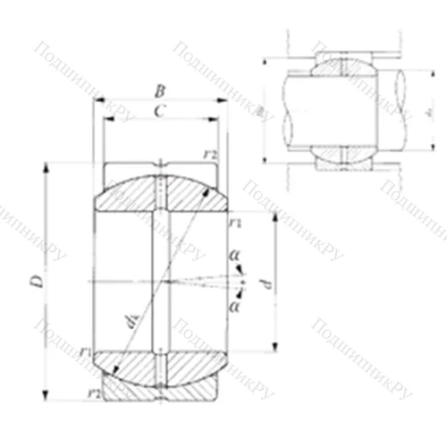 Подшипник скольжения сферический SB 130A от производителя  IKO