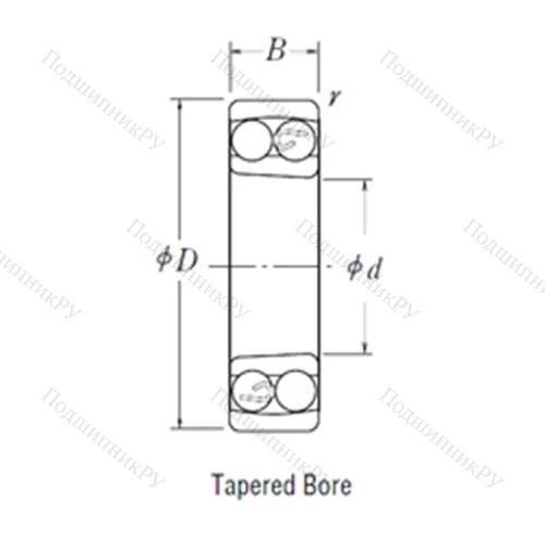 Подшипник шариковый радиальный самоцентрирующийся 1317 K