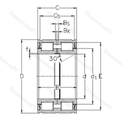 Подшипник роликовый радиальный NNF 5020-2LS-V от производителя  NKE