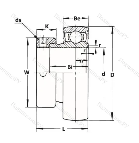 Корпусный подшипник KH 208 GAE (ASAHI) в Новосибирске