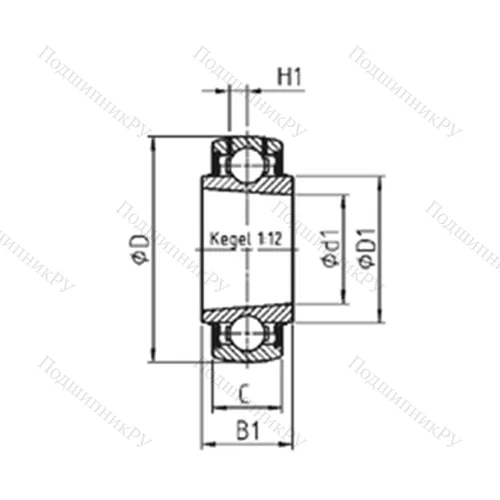 Подшипник шариковый радиальный UK 311 от производителя  SNR Подшипник шариковый радиальный UK 311 от производителя  SNR