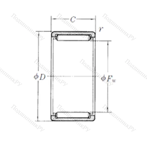 Подшипник игольчатый радиальный RLM 475730-1 от производителя  NSK