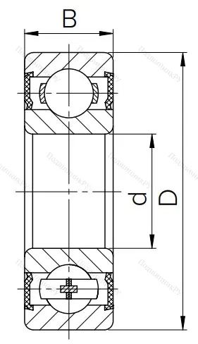 Шариковый однорядный подшипник 180304 (6304 2RS) в Новосибирске