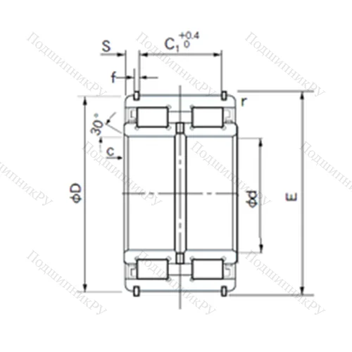 Подшипник роликовый радиальный E 5026NR