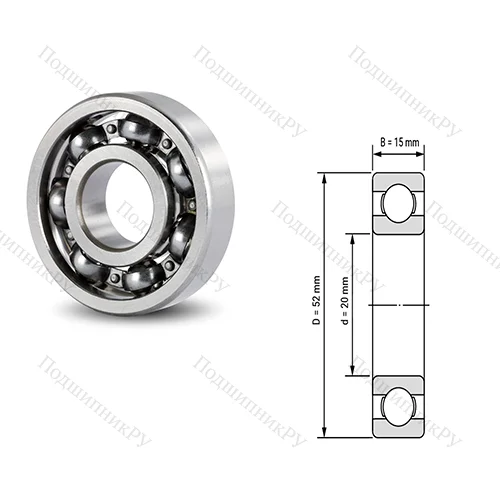 Подшипник шариковый радиальный 6208K от производителя  FERSA
