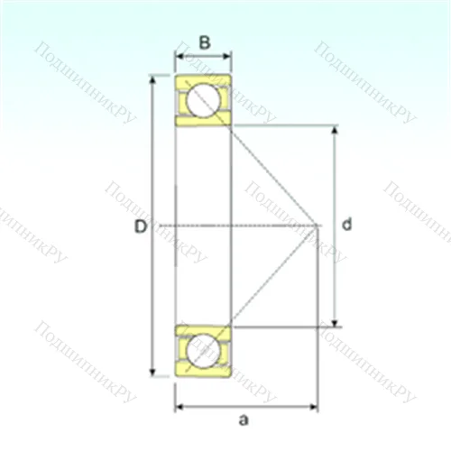 Подшипник шариковый радиально-упорный 7248 B от производителя  ISB