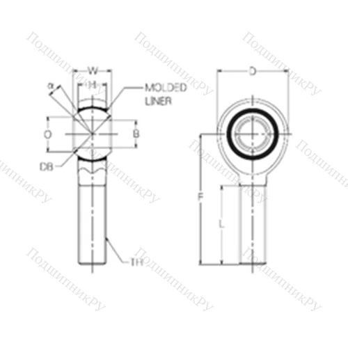 Подшипник скольжения сферический RBM 18E от производителя  NMB
