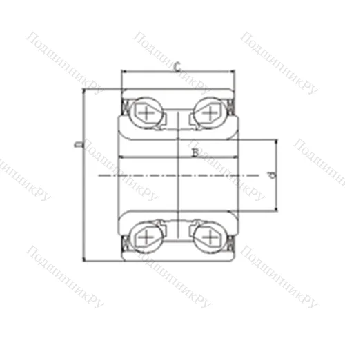 Подшипник шариковый радиально-упорный IJ 111007 от производителя  ILJIN