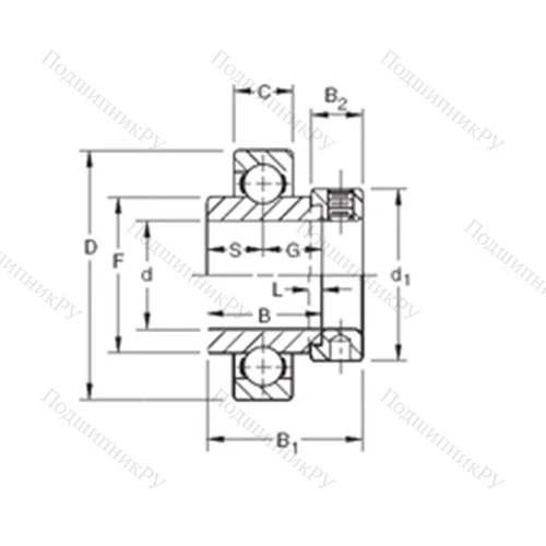 Подшипник шариковый радиальный SMN 108K от производителя  TIMKEN