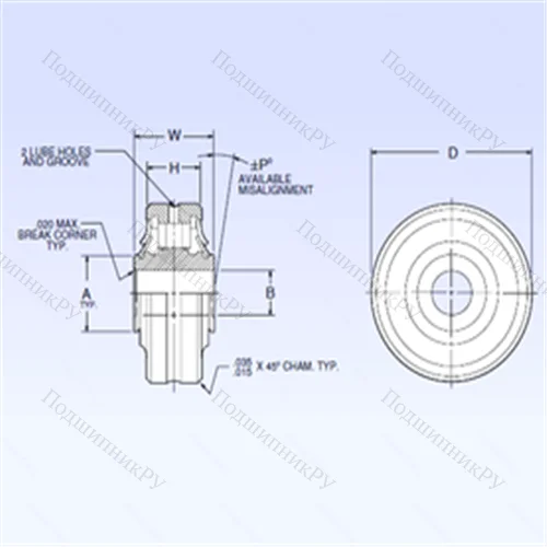 Подшипник роликовый радиальный самоцентрирующийся ASR 4-1 от производителя  NMB