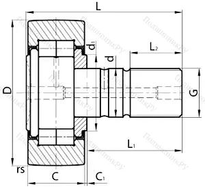 Подшипник  ОР80х35 размер 30x80x35
