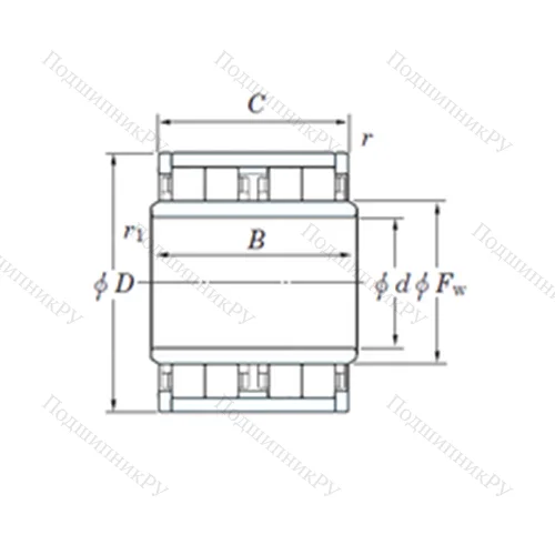 Подшипник роликовый радиальный 4UJ 100