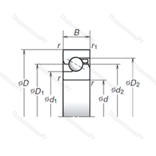 Подшипник шариковый упорно-радиальный 20TAC 47B от производителя  NSK