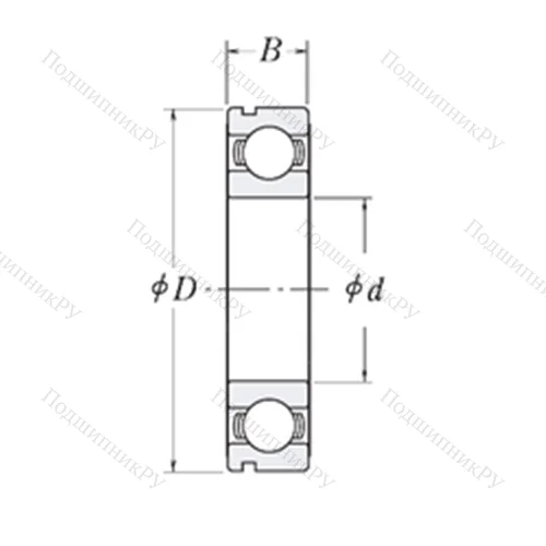 Подшипник шариковый радиальный LJ 2.1/2-N от производителя  RHP