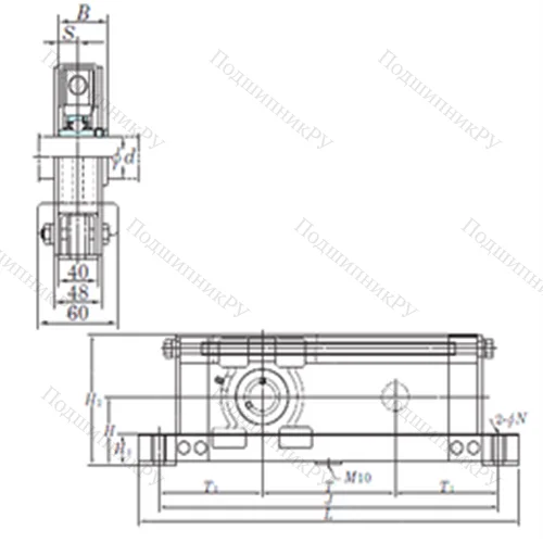 Подшипниковый узел шариковый радиальный UCTL 205-200 от производителя  KOYO