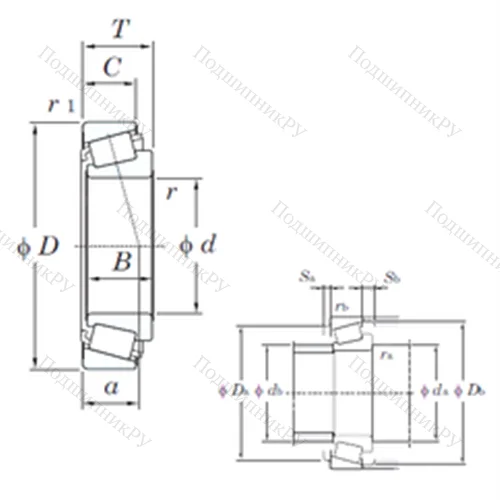 Подшипник роликовый радиально-упорный 2581/2520