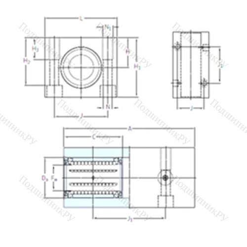 Подшипник шариковый линейный LTCD 40-2LS от производителя  SKF