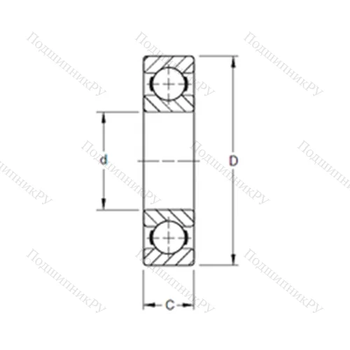 Подшипник шариковый радиальный 132W