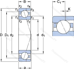 Подшипник 708 ACD/P 4AH