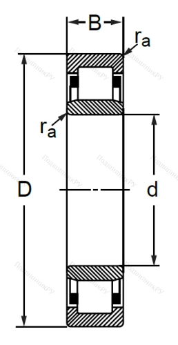 Цилиндрический роликовый подшипник 32304 (NU 304) в Новосибирске
