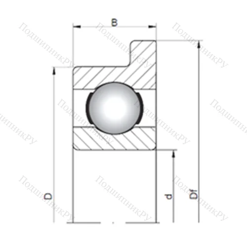 Подшипник шариковый радиальный FL 618/7