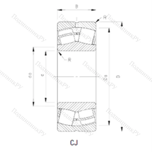 Подшипник роликовый радиальный самоцентрирующийся 22206CJ