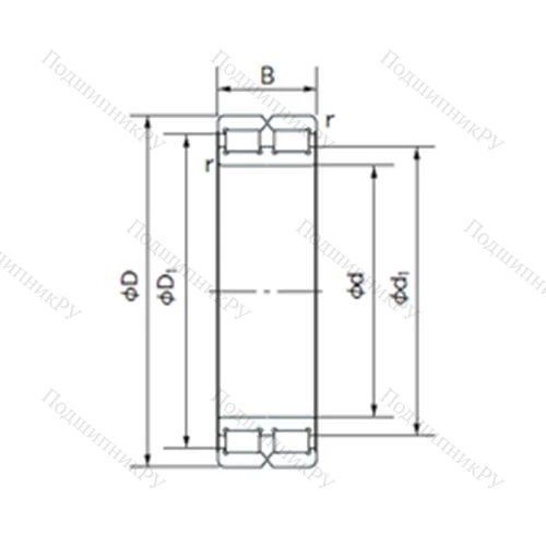 Подшипник роликовый радиальный RB 4956