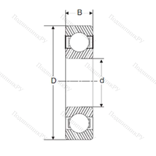 Подшипник шариковый радиальный 62313-2RS от производителя  SIGMA