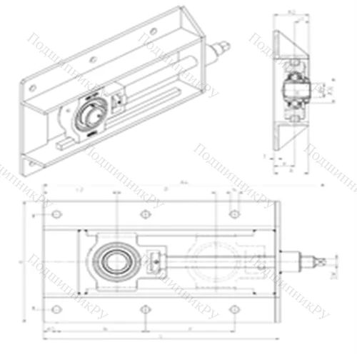 Подшипниковый узел шариковый радиальный UKT 212H+WB от производителя  SNR
