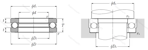 Упорный шариковый подшипник 51306 от производителя  NTN