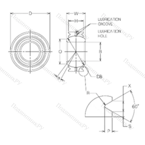 Подшипник скольжения сферический MBG 15VCR от производителя  NMB