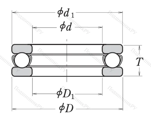 Упорный шариковый подшипник 51307 от производителя  NSK
