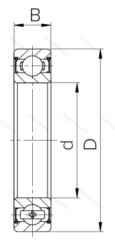 Шариковый однорядный подшипник 80301 (6301 ZZ) в Новосибирске