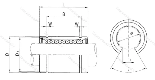 Подшипник LM 12 UU OP в Новосибирске