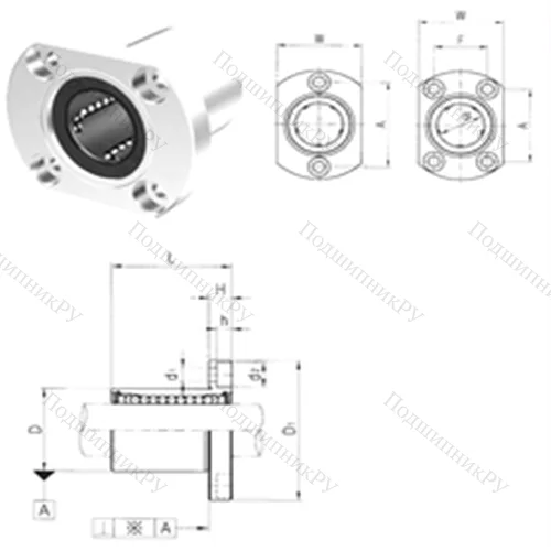 Подшипник шариковый линейный LMH 20 от производителя  Samick