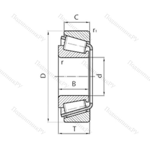 Подшипник роликовый радиально-упорный ET-CR 0614ST от производителя  NTN