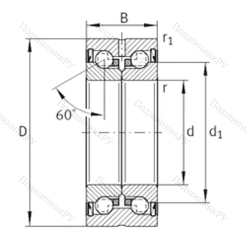 Подшипник шариковый упорно-радиальный ZKLN 4090-2Z
