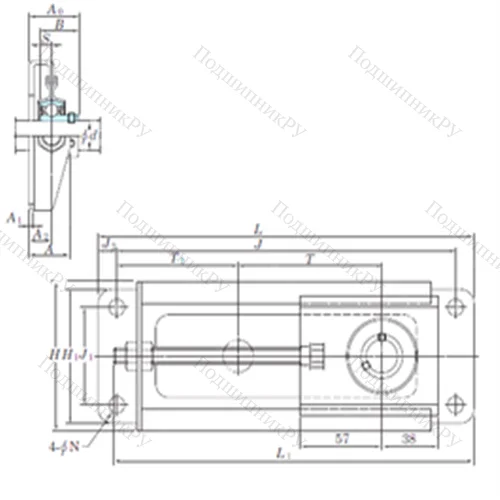 Подшипниковый узел шариковый радиальный SBNPTH 205-100 от производителя  KOYO