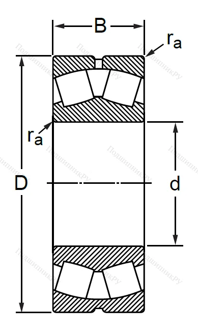 Сферический роликовый подшипник 3532 (22232 MBW 33) в Новосибирске