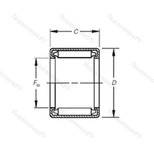 Подшипник игольчатый радиальный B-24 от производителя  TIMKEN
