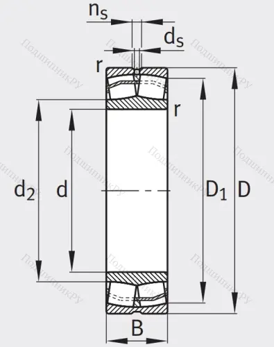 Сферический роликовый подшипник 21308 E 1 XL от производителя  FAG