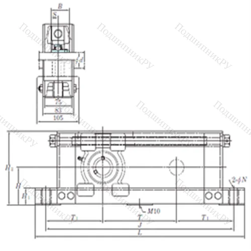 Подшипниковый узел шариковый радиальный UCTU 314-500 от производителя  KOYO