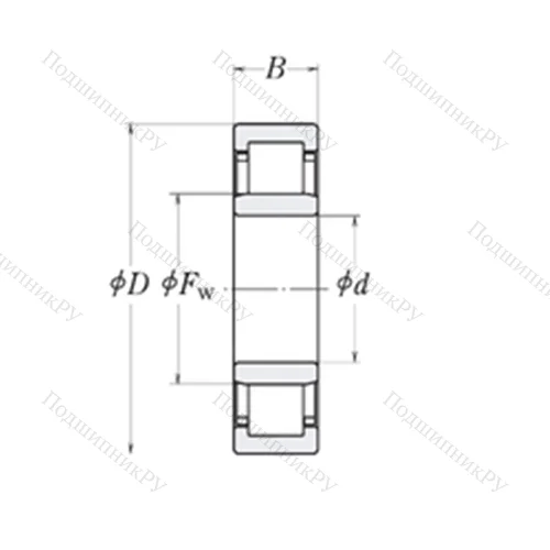 Подшипник роликовый радиальный LLRJ 9.1/2 от производителя  RHP