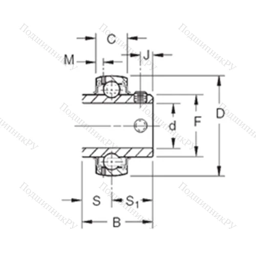 Подшипник шариковый радиальный GYM 1108KRRB от производителя  TIMKEN