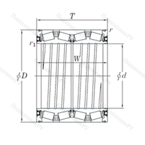 Подшипник роликовый радиально-упорный 47TS 553934